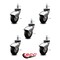 Service Caster 3 Inch Chrome Hooded Neoprene Rubber 7/8 Inch Grip Ring Stem Casters SCC, 5PK SCC-GR03S310-NPRB-BC-71678-5 - alternate 4